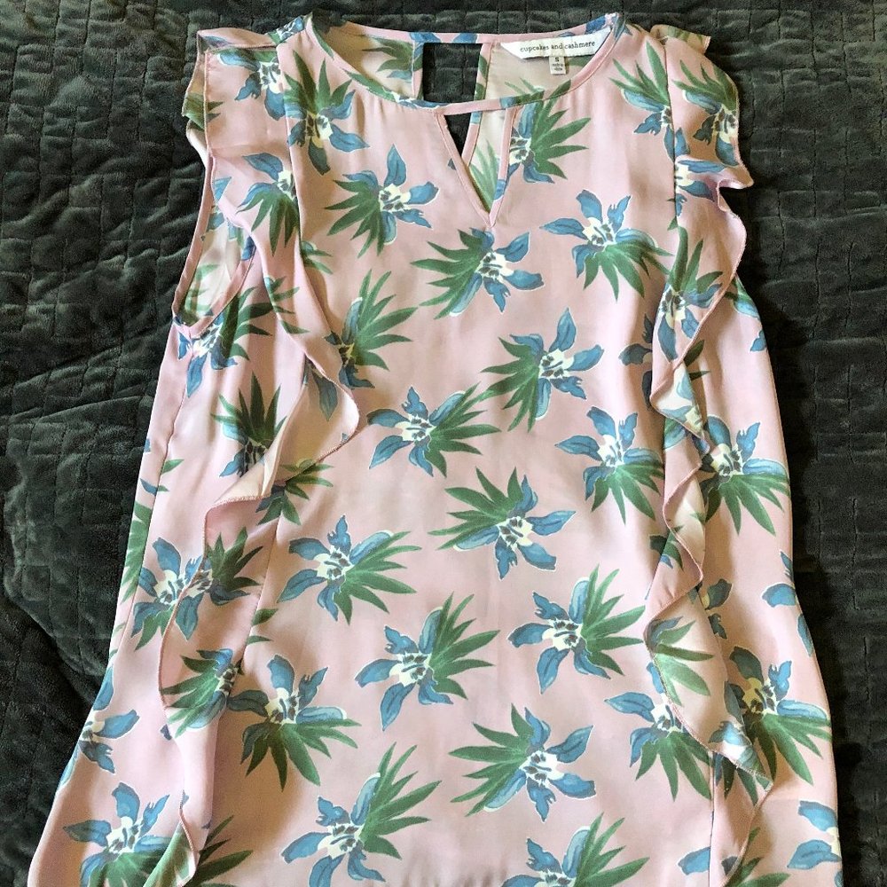 Purple Floral Tank Top